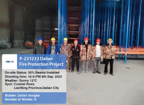 Vison Racking avanza en soluciones de almacenamiento industrial con el proyecto de protección contra incendios P-231233 de Dalian